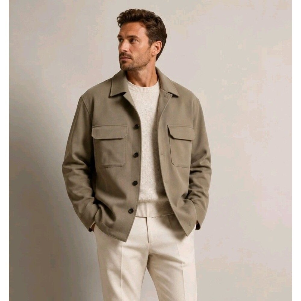 NWT Todd Snyder Italian Virgin Wool Gabardine Two-Pocket Overshirt Jacket  XL